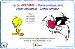 Verbi della Prima coniugazione : ARRIVARE : Modo Indicativo - Tempi Semplici