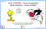 Verbi della Terza coniugazione : DORMIRE : Modo Indicativo - Tempi Semplici