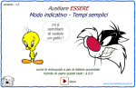 Modo indicativo ausiliare ESSERE : tempi semplici