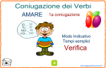 1a coniugazione Modo indicativo AMARE : Verifica dei tempi semplici