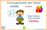Modo indicativo ausiliare AVERE : Verifica dei tempi semplici 