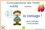Modo indicativo ausiliare AVERE : tempi semplici