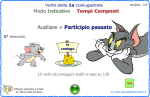 Verbi regolari e irregolari della Prima coniugazione : Modo Indicativo - Tempi Composti - Trova il Participio passato e coniuga
