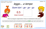leggo a tempo : Suoni duri : ca  - co - cu