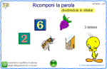 Ricomponi la parola dividendola in sillabe