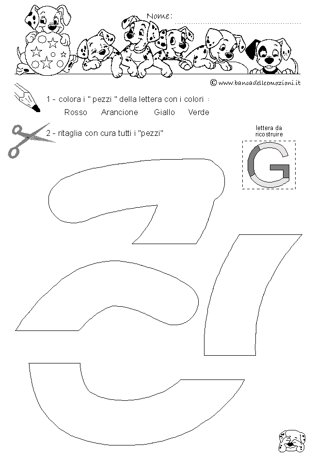 Pregrafismo - coordinazione oculo manuale - lettera G