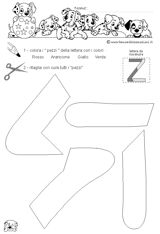 Pregrafismo - coordinazione oculo manuale - lettera Z