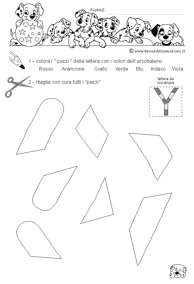 Pregrafismo - coordinazione oculo manuale - lettera Y