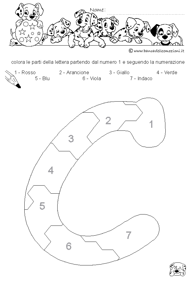 Pregrafismo - coordinazione oculo manuale - Lettera C