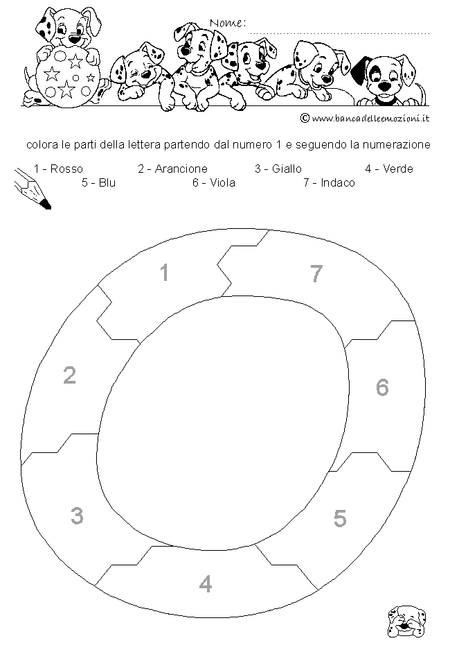 Pregrafismo - coordinazione oculo manuale - Lettera O