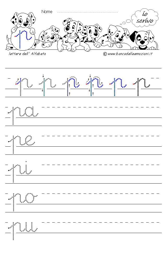 Alfabeto lettere pa pe pi po pu