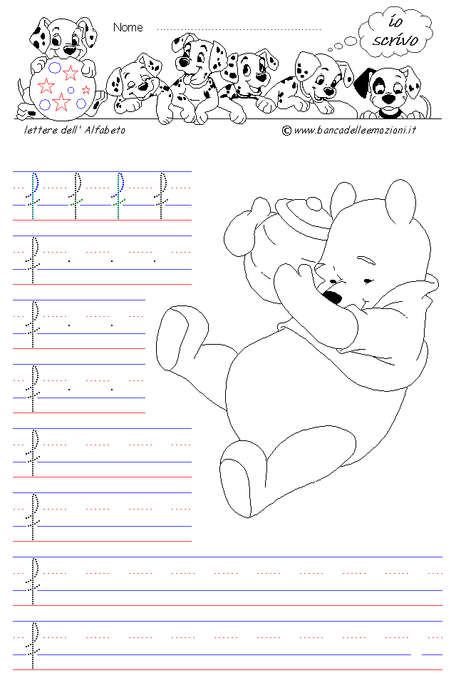 lettera f - Corsivo minuscolo - scrivere senza la traccia