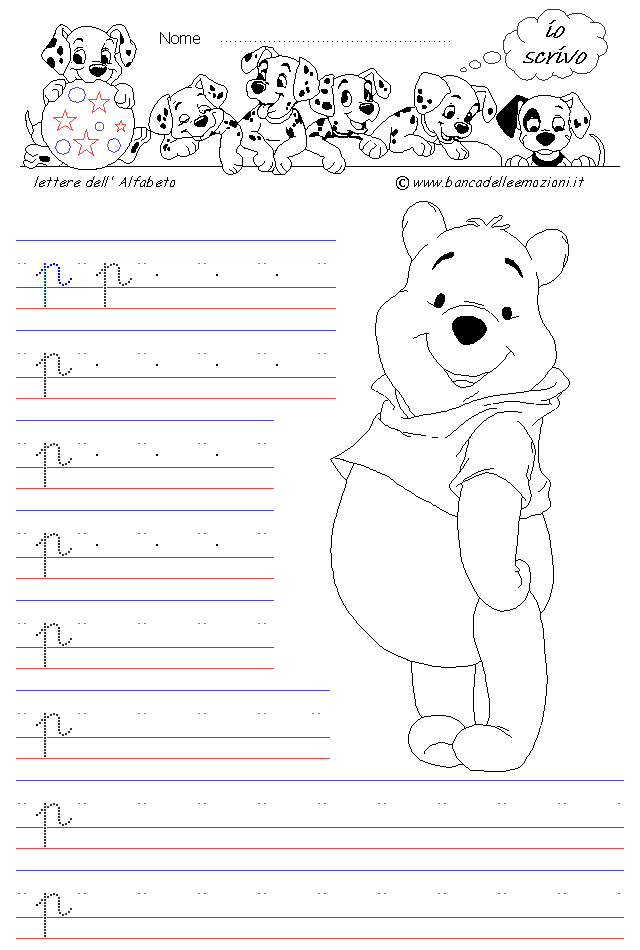 lettera p - Corsivo minuscolo - scrivere senza la traccia