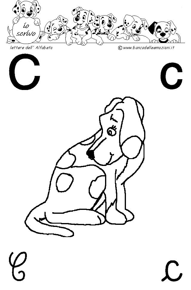 Alfabeto scheda lettera cC