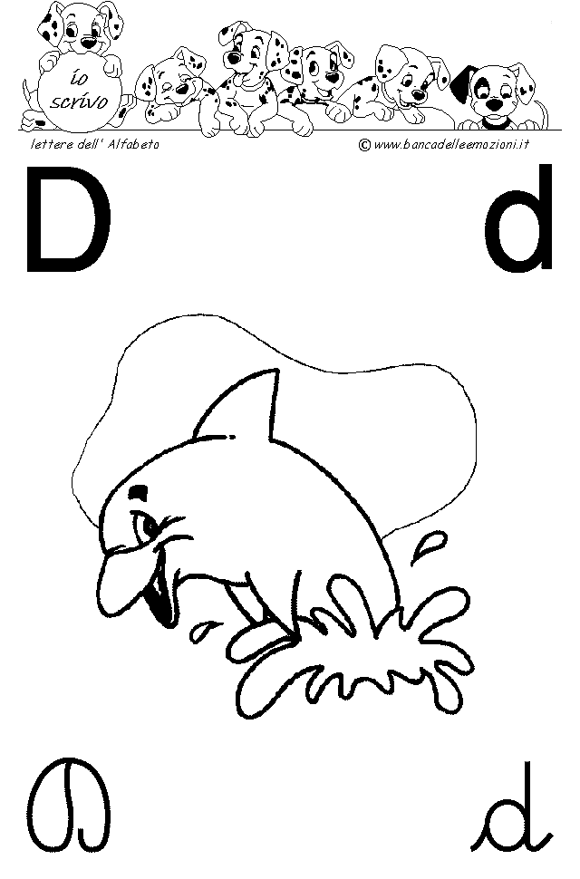 Alfabeto scheda lettera dD