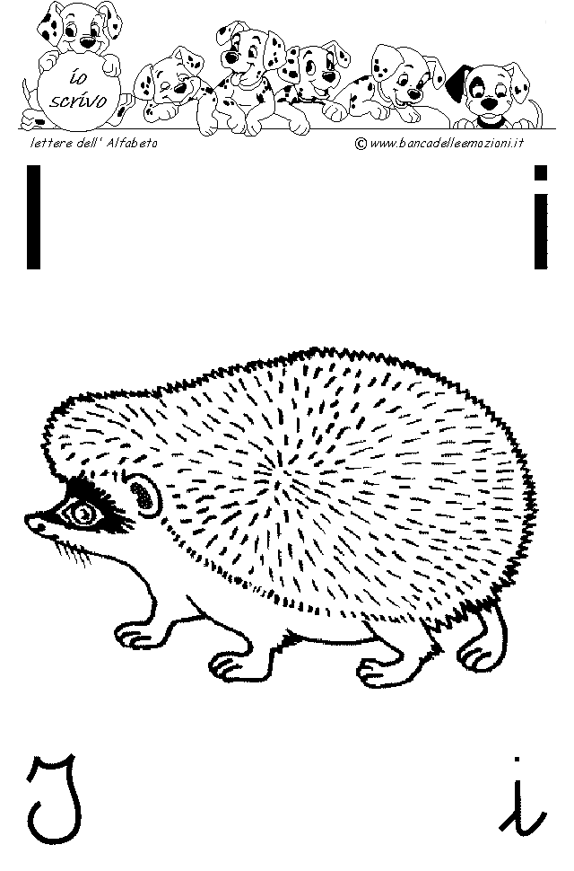 Alfabeto scheda lettera iI