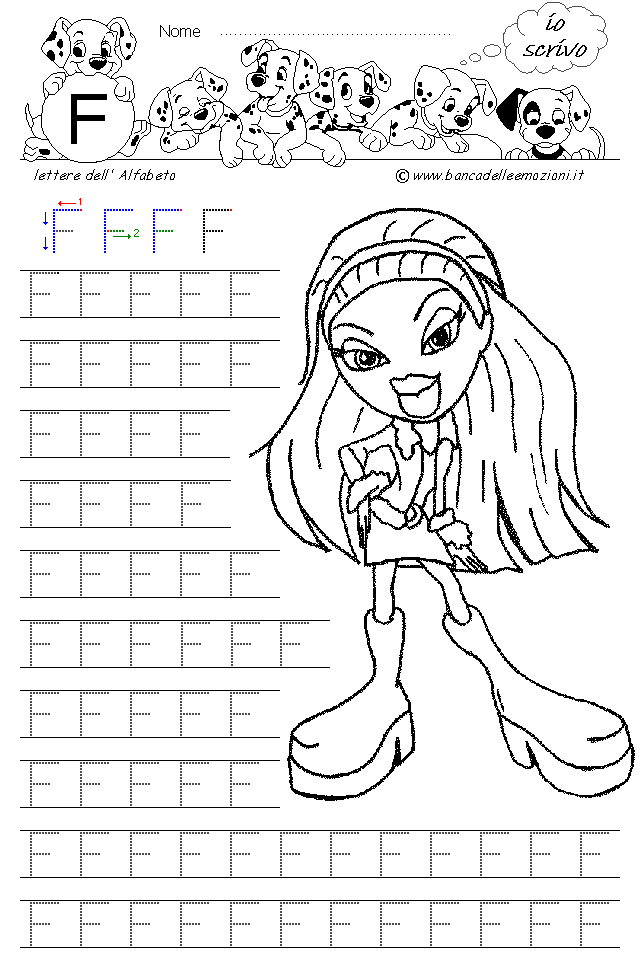 Bratz Alfabeto lettera F