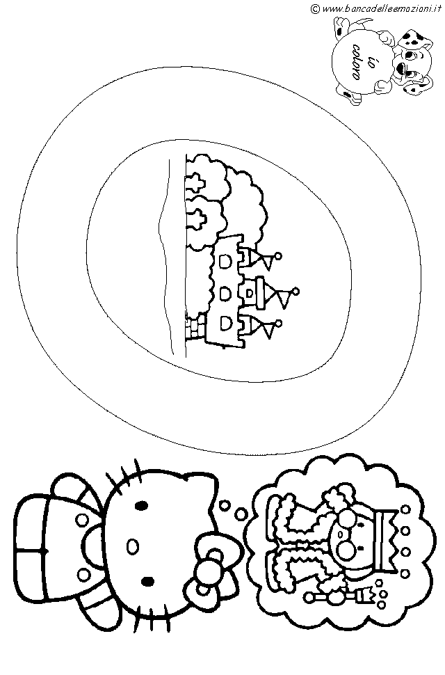 Hello Kitty Alfabeto lettera O