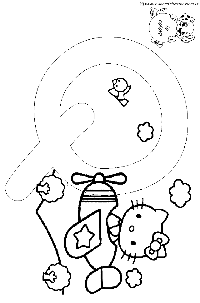 Hello Kitty Alfabeto lettera Q