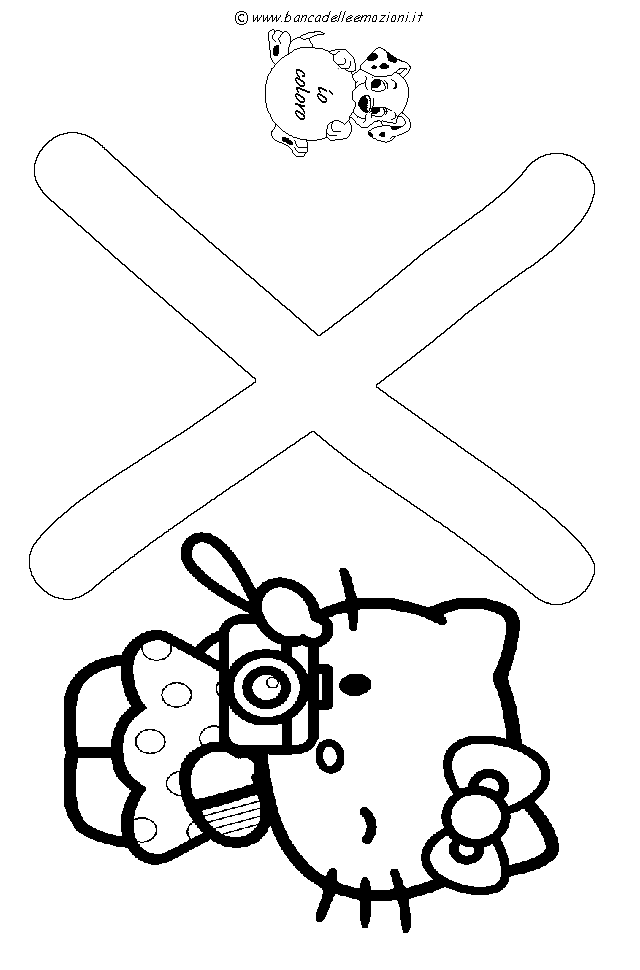 Hello Kitty Alfabeto lettera X