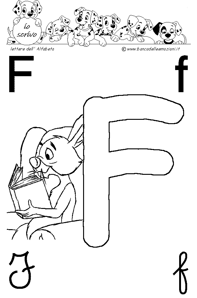 Alfabeto lettera Ff