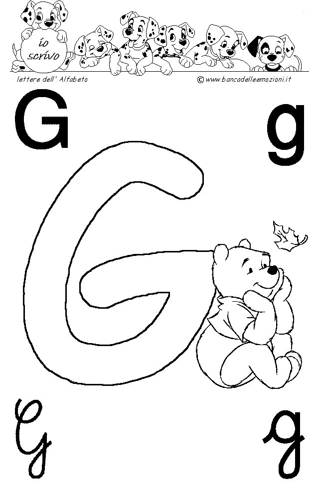 Alfabeto lettera Gg