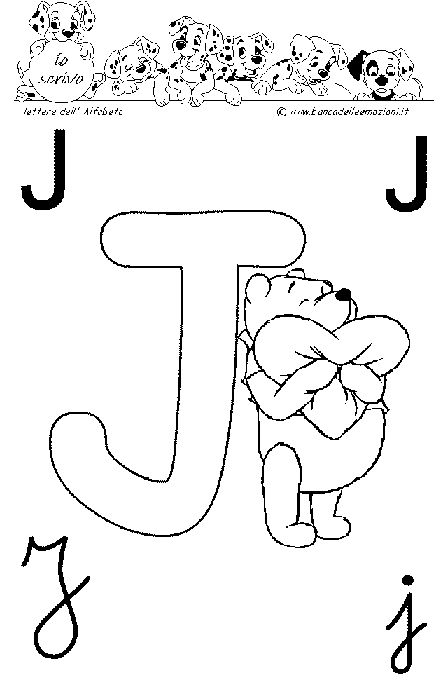 Alfabeto lettera Jj