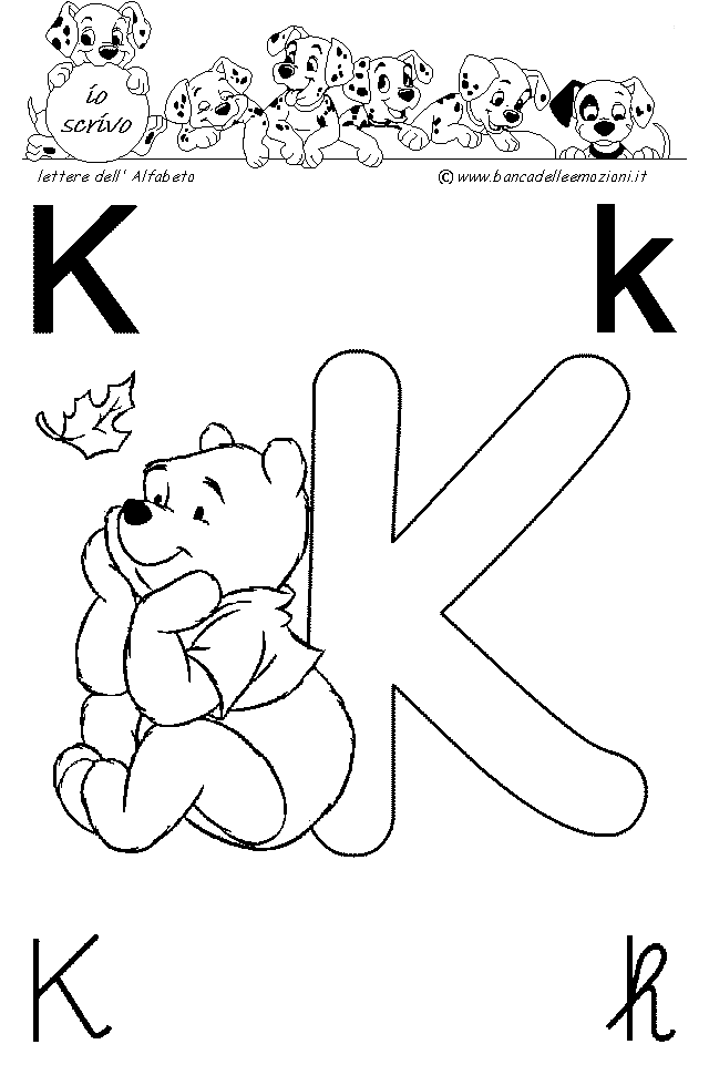 Alfabeto lettera Kk