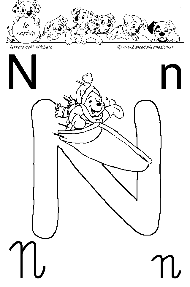 Alfabeto lettera Nn