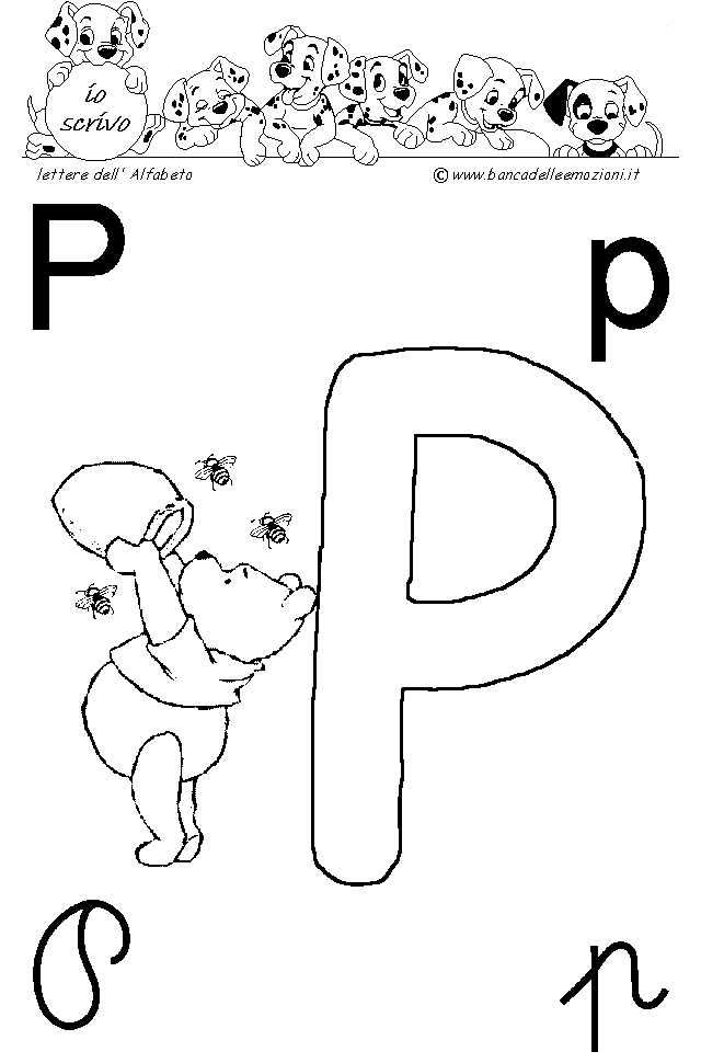 Alfabeto lettera Pp
