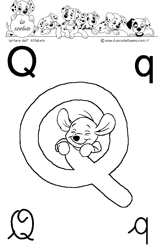 Alfabeto lettera Qq