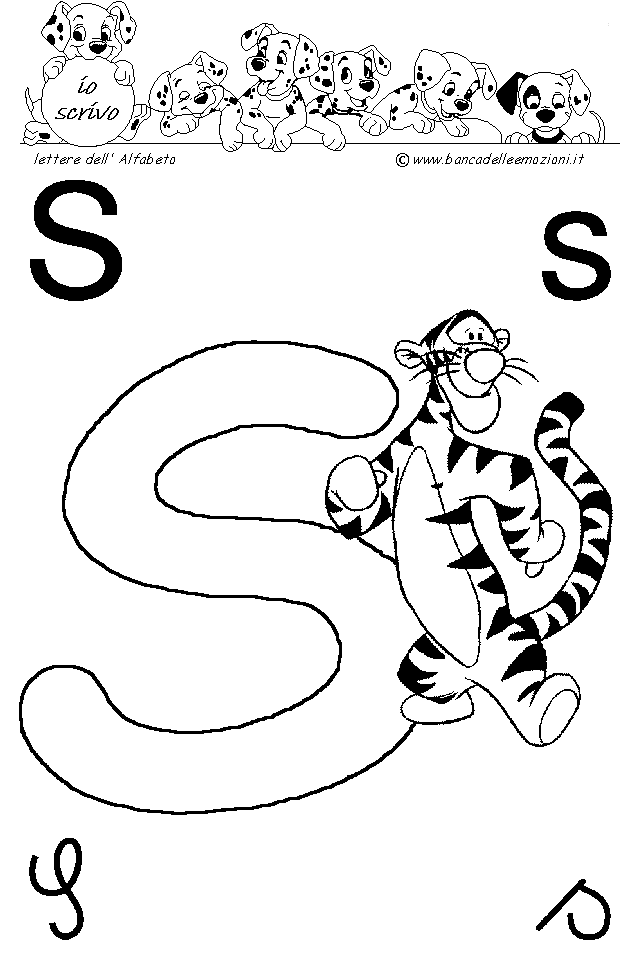 Alfabeto lettera Ss