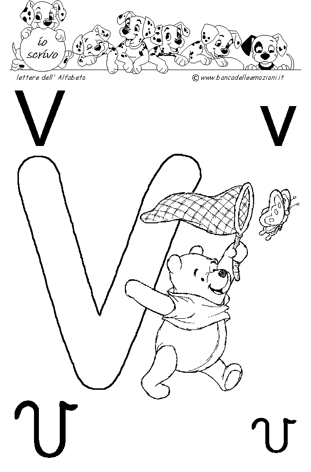 Alfabeto lettera Vv
