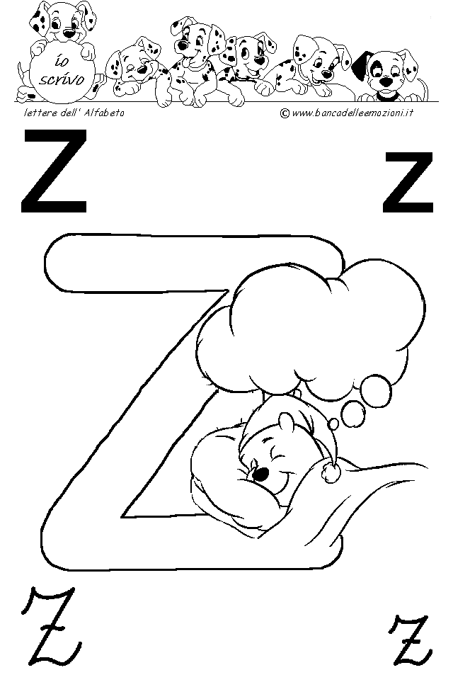 Alfabeto lettera Zz