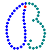 Alfabeto - Lettera B Corsivo maiuscolo - scrivere senza la traccia