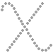 Alfabeto - Lettera X Corsivo maiuscolo - scrivere senza la traccia