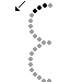 Pregrafismo - linee curve cerchio piccolo
