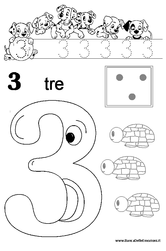 Aritmetica - Conoscere i numeri - numero 3 tre