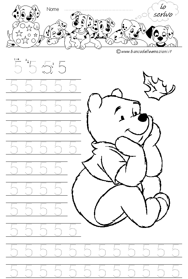 Winnie the Pooh Numero CINQUE 5